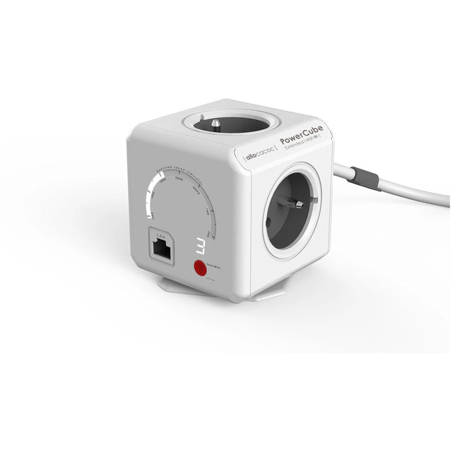 Allocacoc powercube extended | wifi | stekkerdoos (wit grijs, 4x stekker, belgië | frankrijk)