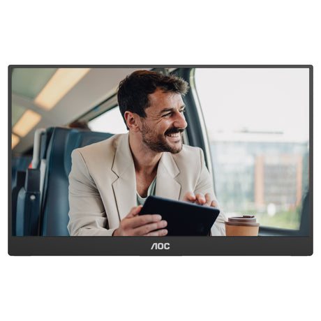 Aoc 16t20e2 15.6 monitor (zwart, 1x mini hdmi, 1x usb-c)