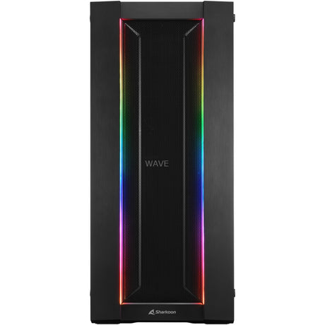 Sharkoon elite shark ca200m big tower behuizing (zwart | 4x usb-a | tempered glass)