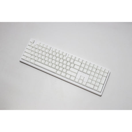 Ducky zero 6108 pure white rgb mechanisch gaming toetsenbord (wit, us lay-out (qwerty), cherry mx2a brown, 100%, rgb leds, double-shot pbt, hot swap, 2.4ghz | bluetooth | usb-c)