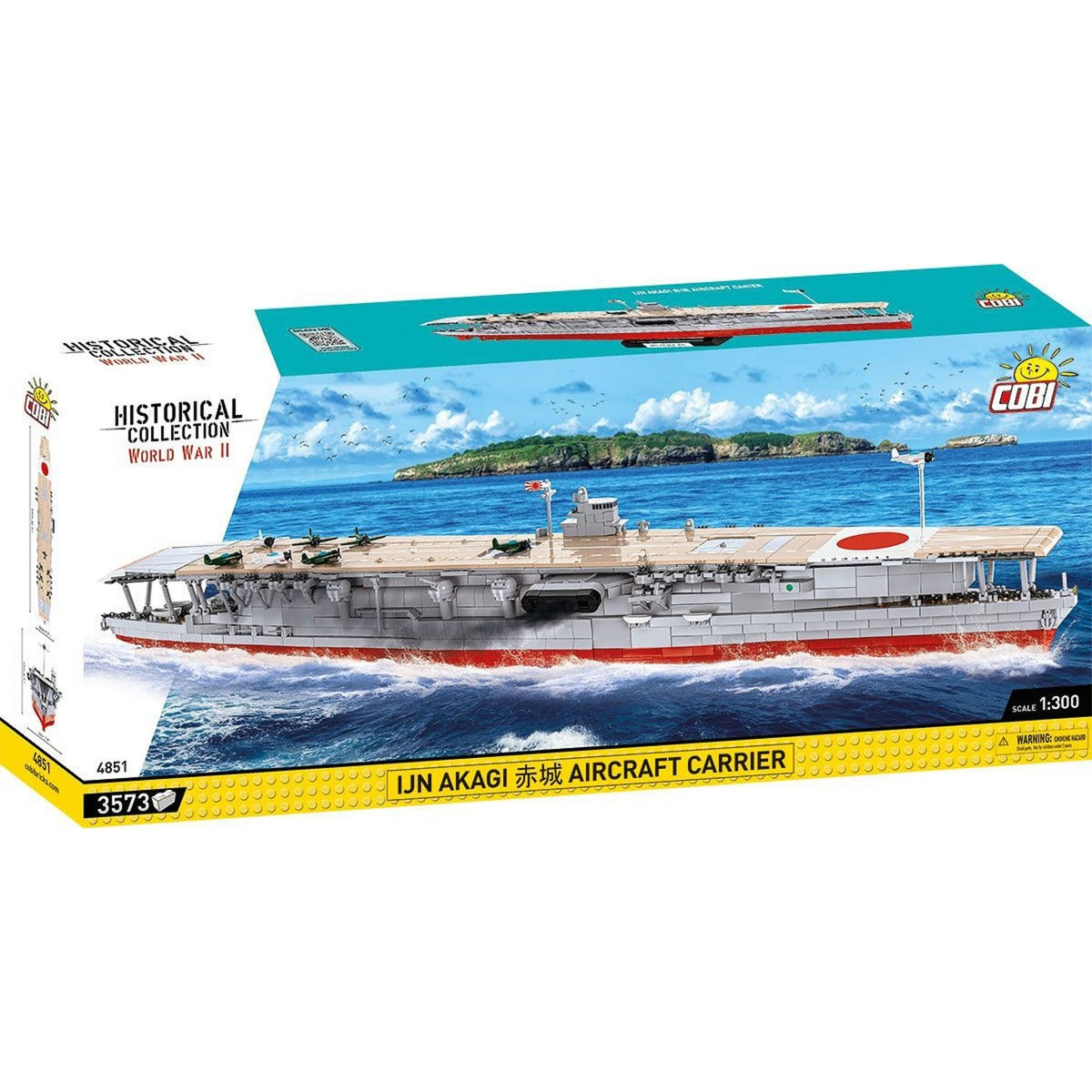 Cobi akagi aircraft carrier constructiespeelgoed (schaal 1:300)