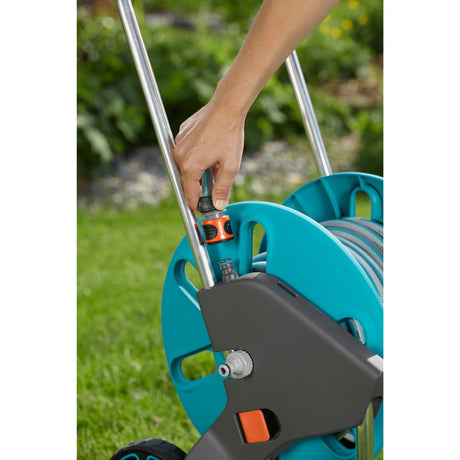 Gardena slangenwagen aquaroll m easy set (turquoise grijs, 18517-20)