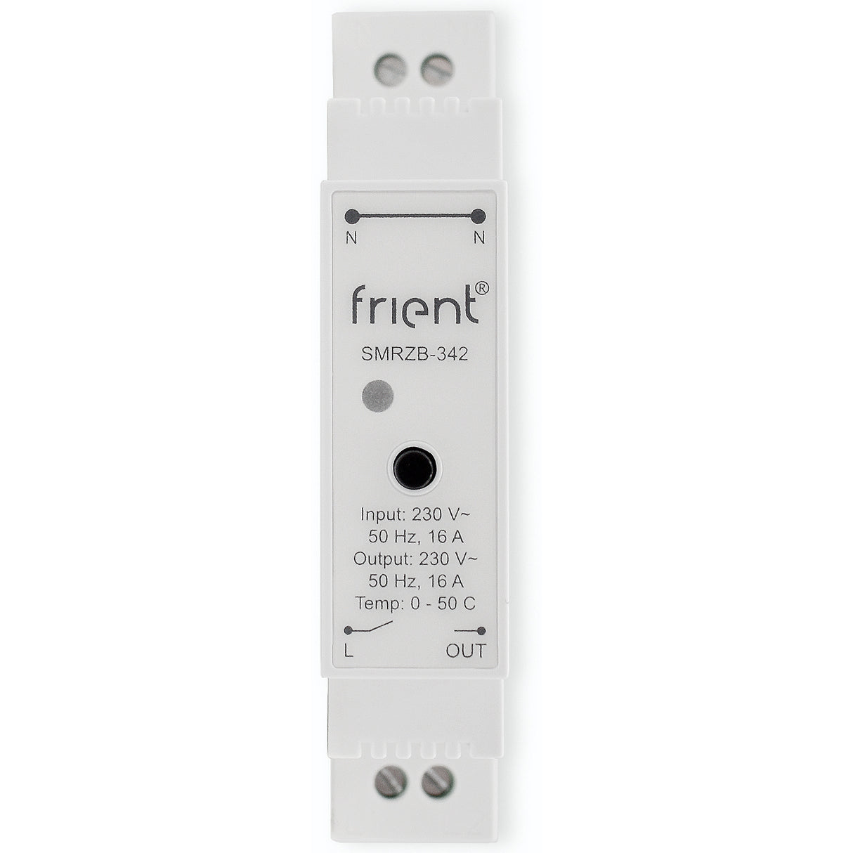 Frient smart din relay relais (lichtgrijs, zigbee)