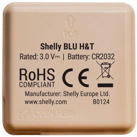 Shelly blu h t temperatuur- en vochtmeter (mokka, bluetooth)