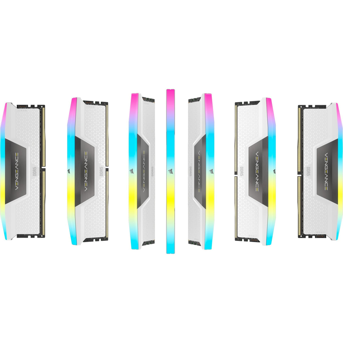 Corsair vengeance rgb 32 gb ddr5-6400 (2x 16 gb) werkgeheugen (wit, cmh32gx5m2b6400c36w, xmp 3.0)