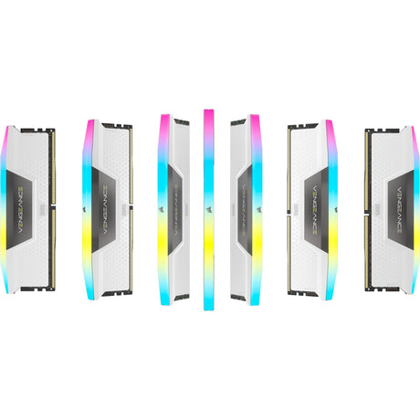 Corsair vengeance rgb 32 gb ddr5-6400 (2x 16 gb) werkgeheugen (wit, cmh32gx5m2b6400c36w, xmp 3.0)