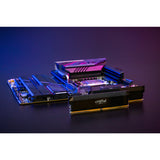 Crucial 64 gb ddr5-6000 (2x 32 gb) dual-kit werkgeheugen (zwart, cp2k32g60c40u5b, pro oc, xmp 3.0, expo)
