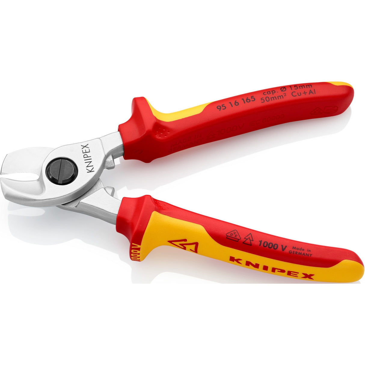 Knipex 95 16 165 - knabbelschaar - vde geïsoleerde handgrepen - chroom