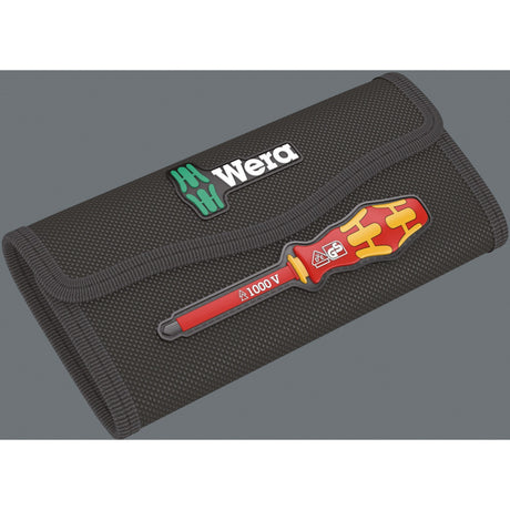 Wera kraftform kompakt vde 16 extra slim 1 tool finder schroevendraaier (rood geel, 16‑delig)