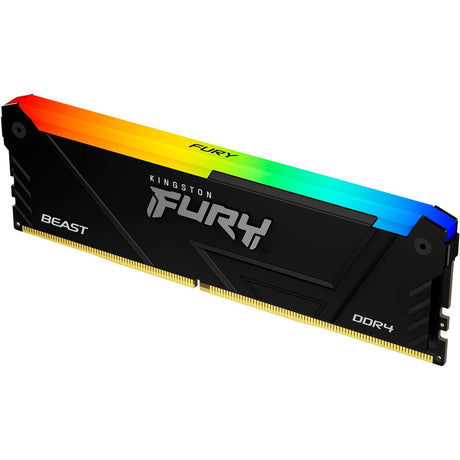 Kingston fury beast rgb 32 gb ddr4-3200 (2x 16 gb) werkgeheugen (zwart, kf432c16bb2ak2 32, xmp 2.0)