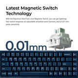 Keychron q16 he 8k magnetic switch keyboard (blauw, us lay-out (qwerty), ultra-fast lime, 65%, rgb, hot swap, 8k)