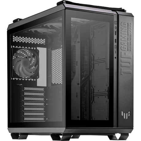 Asus tuf gaming gt502 plus midi tower behuizing (zwart | 2x usb-a | 1x usb-c | tempered glass)