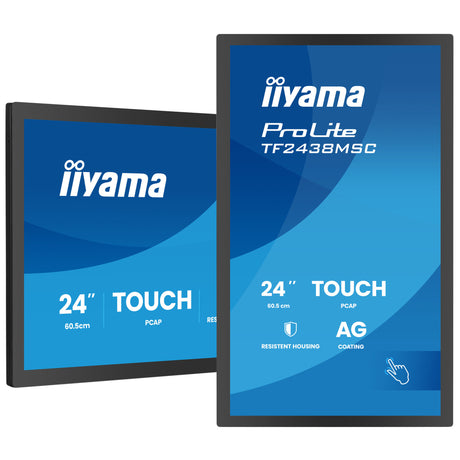 Iiyama prolite tf2438msc-b2 23.8 touchscreen monitor (zwart, 1x displayport, 1x hdmi, 120 hz)