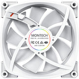 Montech ax140 fan pwm rgb case fan (wit, 140 x 140 x 25 mm)