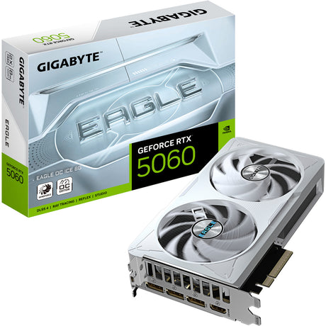 Gigabyte geforce rtx 5060 eagle oc ice 8g grafische kaart (3x displayport, 1x hdmi, dlss 4)