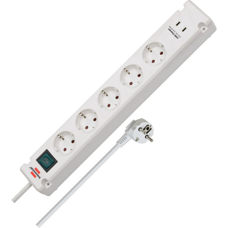 Brennenstuhl bremounta stekkerdoos 5-voudig met 2 usb c-laadcontactdozen (wit, 5x stekker, 2x usb-c, 2x usb c)