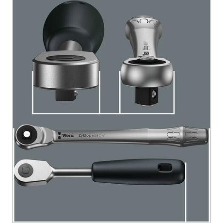 Wera 8100 sa 7 zyklop metal-ratelset doorsteekvierkant 1 4 gereedschapsset (28-delig)