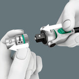 Wera 8100 sa 4 zyklop speed ratelset, 1 4 gereedschapsset (zwart groen, 41-delig, speedratel met draaibare kop)
