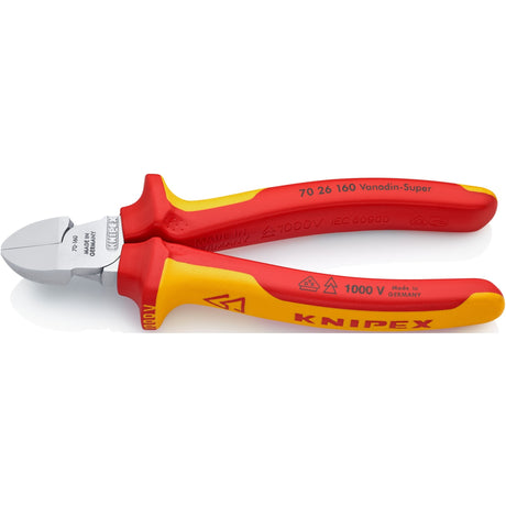 Knipex 70 26 160 zijsnijtang verchroomd comfort 160mm vde