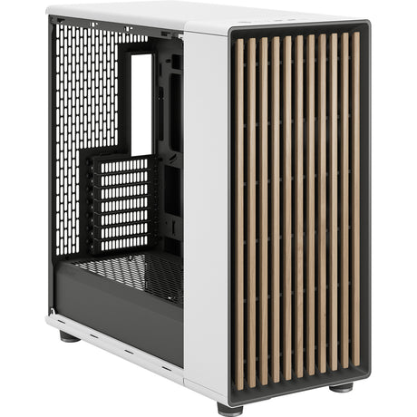 Fractal design north xl rc chalk white tg clear midi tower behuizing (wit houtkleur | 2x usb-a | 1x usb-c | tempered glass)