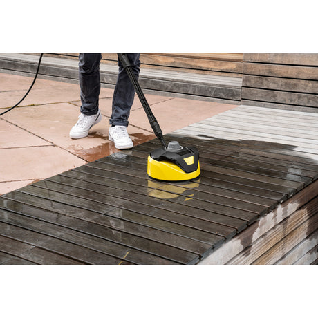 Kärcher k 5 wcm premium home hogedrukreiniger (geel zwart, met vuilfrees, slanghaspel en oppervlaktereiniger)