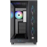 Thermaltake view 380 xl tg argb midi tower behuizing (zwart | 2x usb-a | 1x usb-c | rgb | tempered glass)