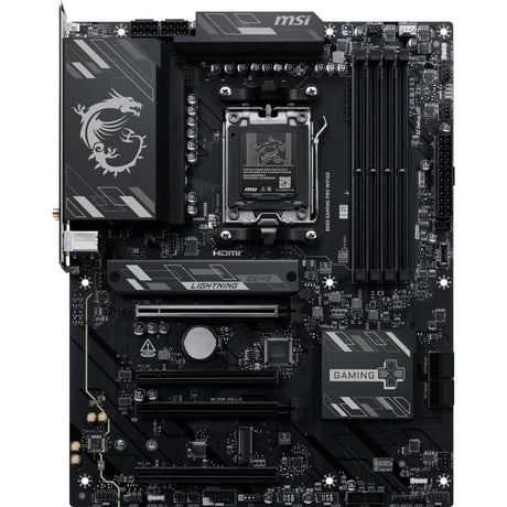 Msi b850 gaming pro wifi6e socket am5 moederbord (zwart, raid, 2.5gb-lan, wi-fi 6e, bt, sound, atx)