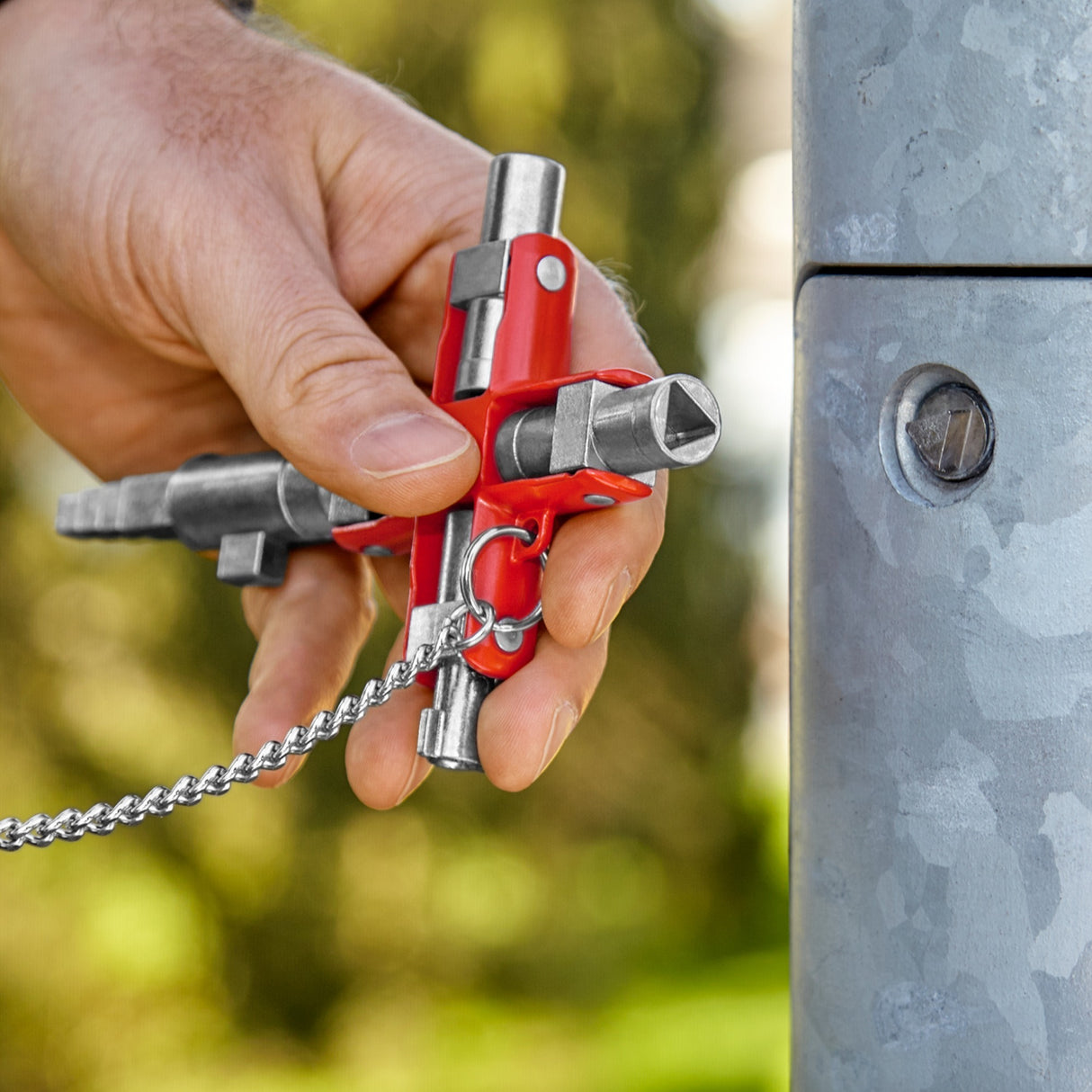 Knipex 00 11 06 v01 schakelkastsleutel met 9 profielen - vlakken-vierkant