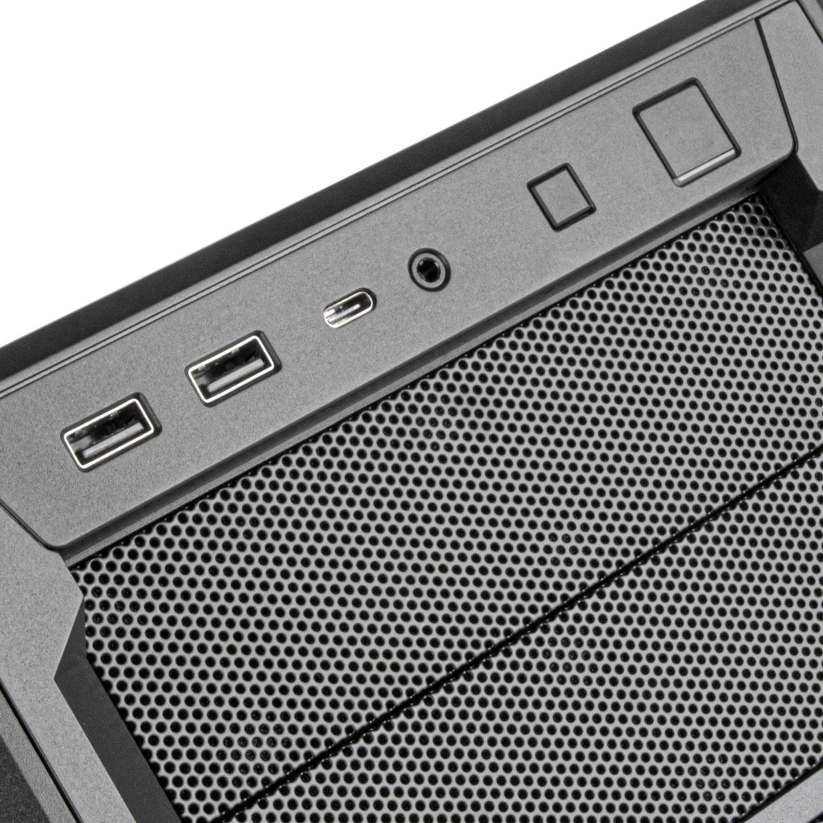 Silverstone sst-sed1-b midi tower behuizing (zwart | 2x usb-a | 1x usb-c)