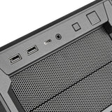 Silverstone sst-sed1-b midi tower behuizing (zwart | 2x usb-a | 1x usb-c)