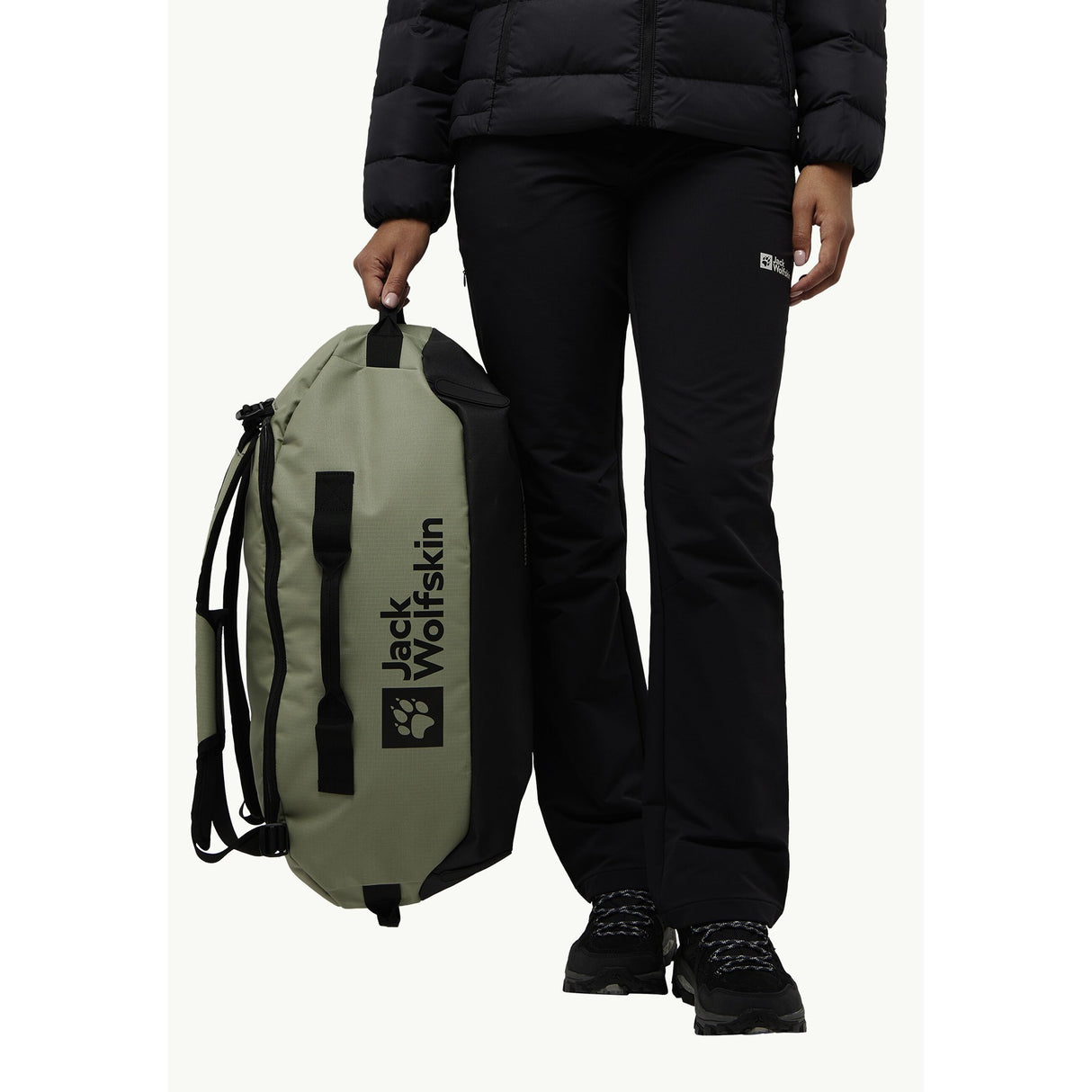 Jack wolfskin all-in duffle 35 rugzak (lichtgroen, 35 liter)