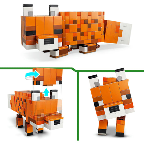 Lego minecraft de vos kinderkamer decoratie en dieren speelgoed voor kinderen - 21588