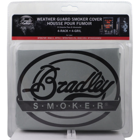 Bradley weerbestendige hoes 4 rack beschermkap (grijs, voor 4 rack - original smoker bs611eu )