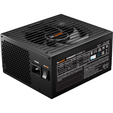 Be quiet! straight power 12 platinum modulaire 750 watt voeding (zwart, 1x 12v-2x6, 4x pcie)