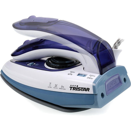 Tristar st-8152 reisstrijkijzer stoomstrijkijzer (wit blauw)