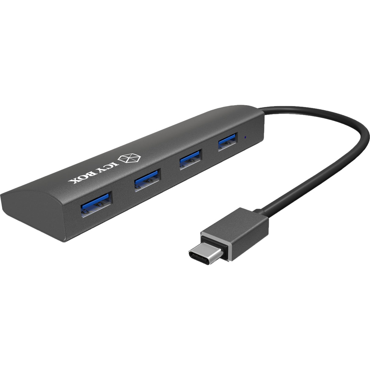 Icy box ib-ac6405-c usb-hub (antraciet, usb type-c hub)