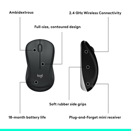 Logitech mk540 advanced draadloze desktopset (donkergrijs, eu lay-out (qwerty), 1000 dpi)