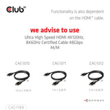 Club 3d mini displayport 1.4 naar hdmi 8k60hz m f adapter (zwart)