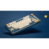 Iqunix zx75 sky encounter wireless mechanical keyboard (blauw, us lay-out (qwerty), iqunix little prince, 75%, rgb leds, hot-swappable, double-shot pbt, 2.4ghz | bluetooth 5.1 | usb-c)