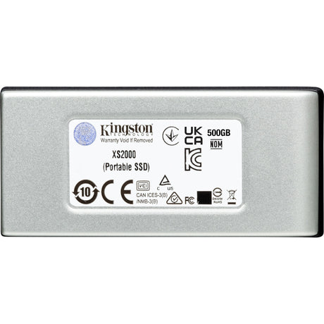 Kingston xs2000 portable 4 tb externe ssd (zilver zwart, sxs2000 2000g, usb-c 3.2 (20 gbit s))