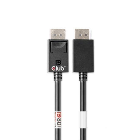 Club 3d gecertificeerde displayport 2.1 kabel (zwart, 1,6 meter, 10k)