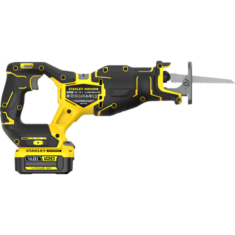 Stanley brushless v20 18v fatmax reciprozaag (zwart geel, accu, oplader en koffer inbegrepen)