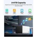 Terramaster f4-425 plus nas (wit, 2x 5gbe, hdmi, usb)