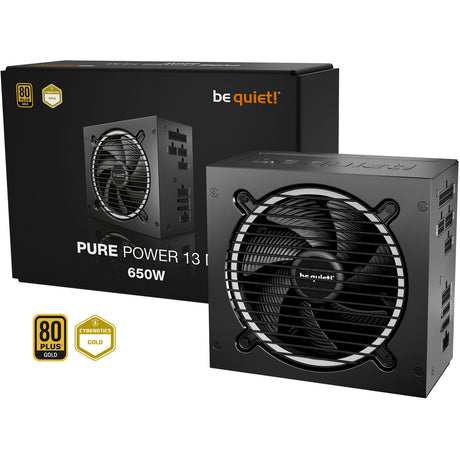 Be quiet! pure power 13 m modulaire 650 watt voeding (zwart, 1x 12v-2x6, 2x pcie)