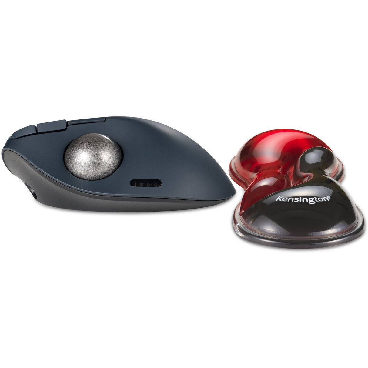 Kensington slim duo gel mouse trackball wrist rest polssteun (rood zwart)