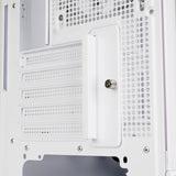 Silverstone lucid 04 mini tower behuizing (wit | 2x usb-a | 1x usb-c | rgb | tempered glass)