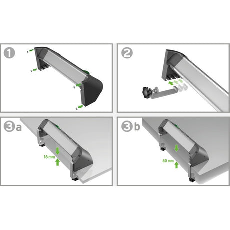 Brennenstuhl alu-office-line stekkerdoos met usb-laadfunctie 4-voudig schakel stekkerdoos