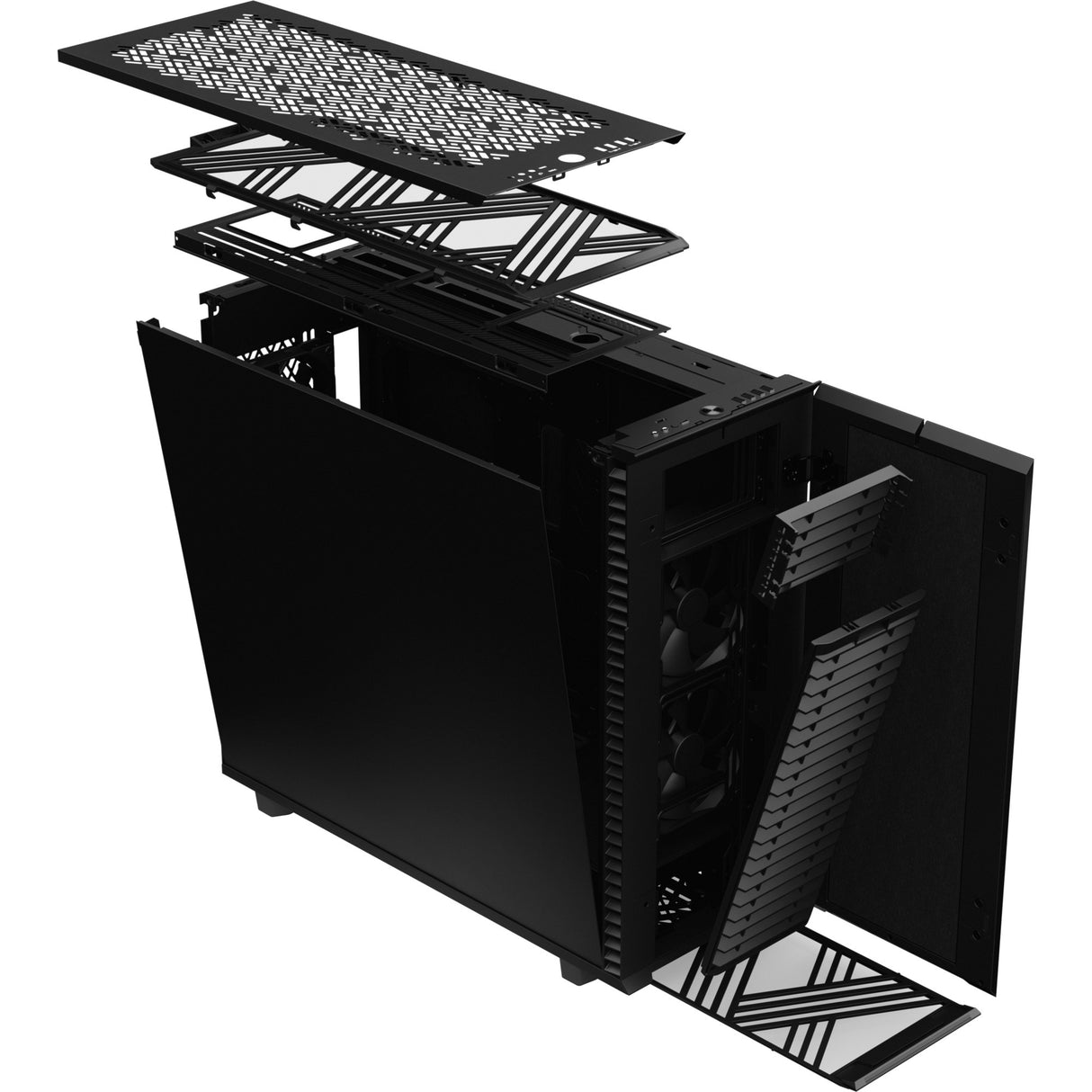 Fractal design define 7 xl big tower behuizing (zwart | 4x usb-a | 1x usb-c)