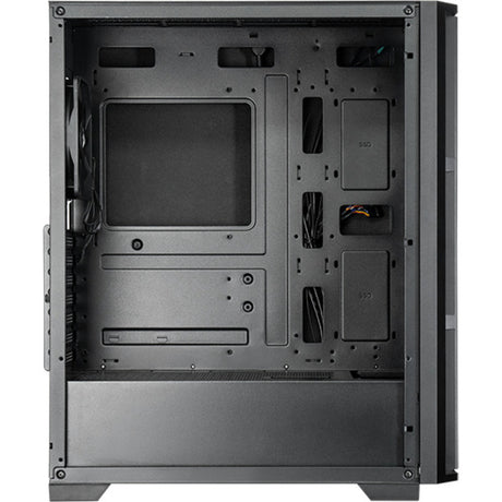 Chieftec pro midi q midi tower behuizing (zwart | 3x usb-a | 1x usb-c)