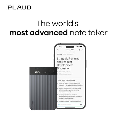 Plaud note pro dicteerapparaat (zwart, 64 gb, bluetooth (ble 5.4), dual-band wi-fi (2.4ghz 5ghz))